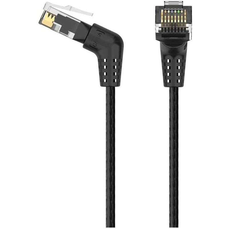 Патч-корд прямой Vention IBOBI UTP cat.6a, RJ45 угол 90 - 3м. Черный