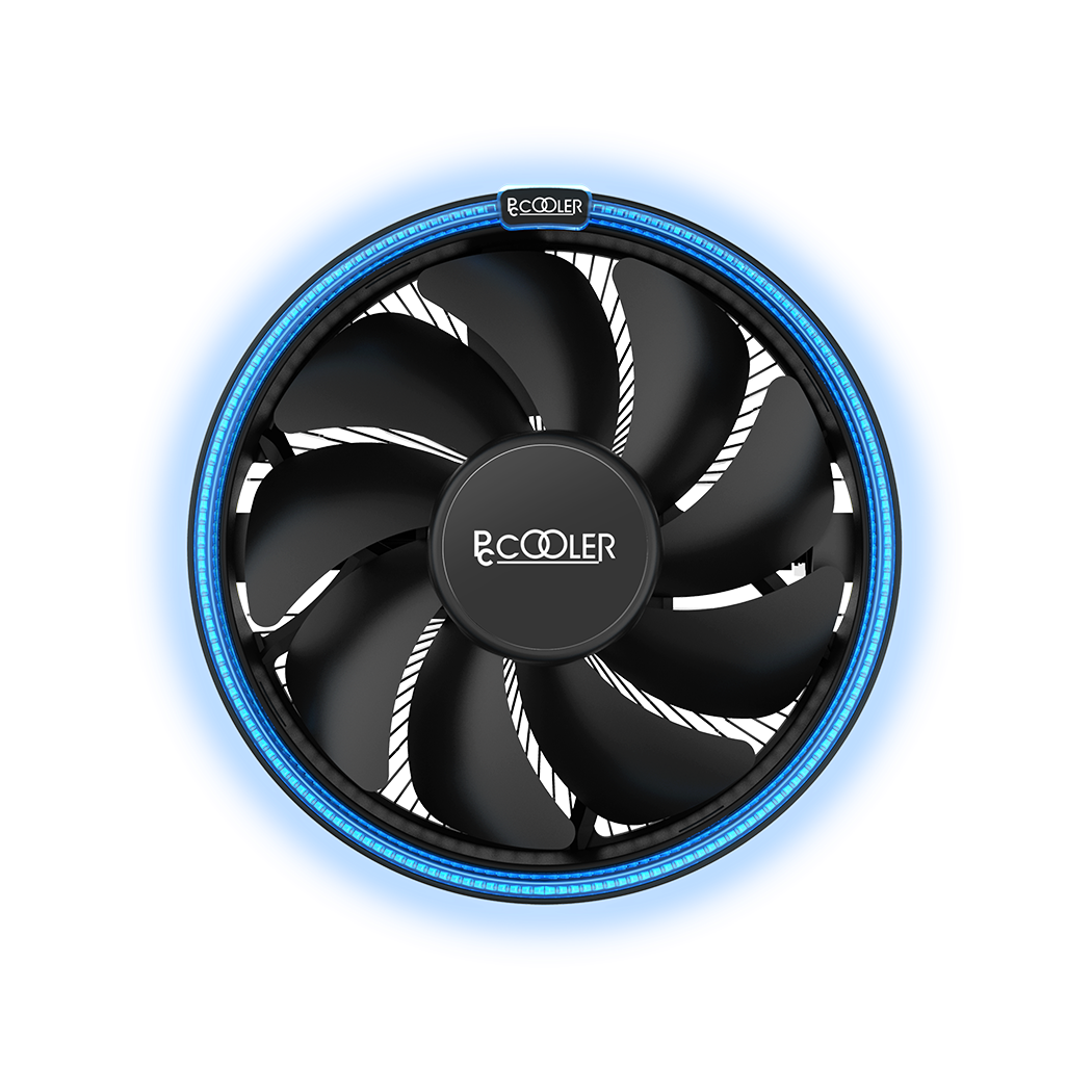 PCCooler E126M B Кулер S775/115X/AM2/2+/AM3/3+/AM4/FM1/FM2/2+ (TDP 92W, вент-р 120мм с PWM, Blue LED FAN, 1000-1800RPM, 26.5dBa) Retail Color Box