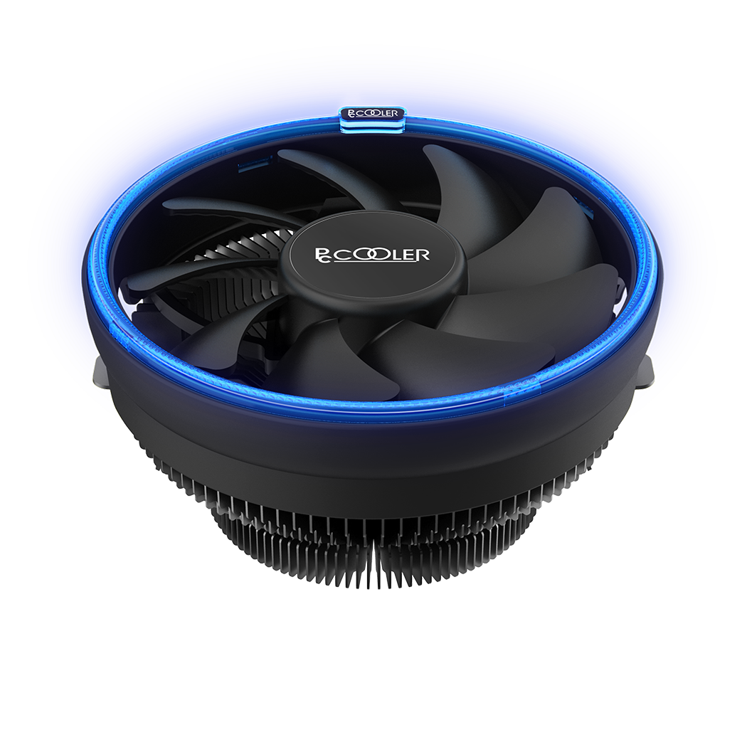 PCCooler E126M B Кулер S775/115X/AM2/2+/AM3/3+/AM4/FM1/FM2/2+ (TDP 92W, вент-р 120мм с PWM, Blue LED FAN, 1000-1800RPM, 26.5dBa) Retail Color Box