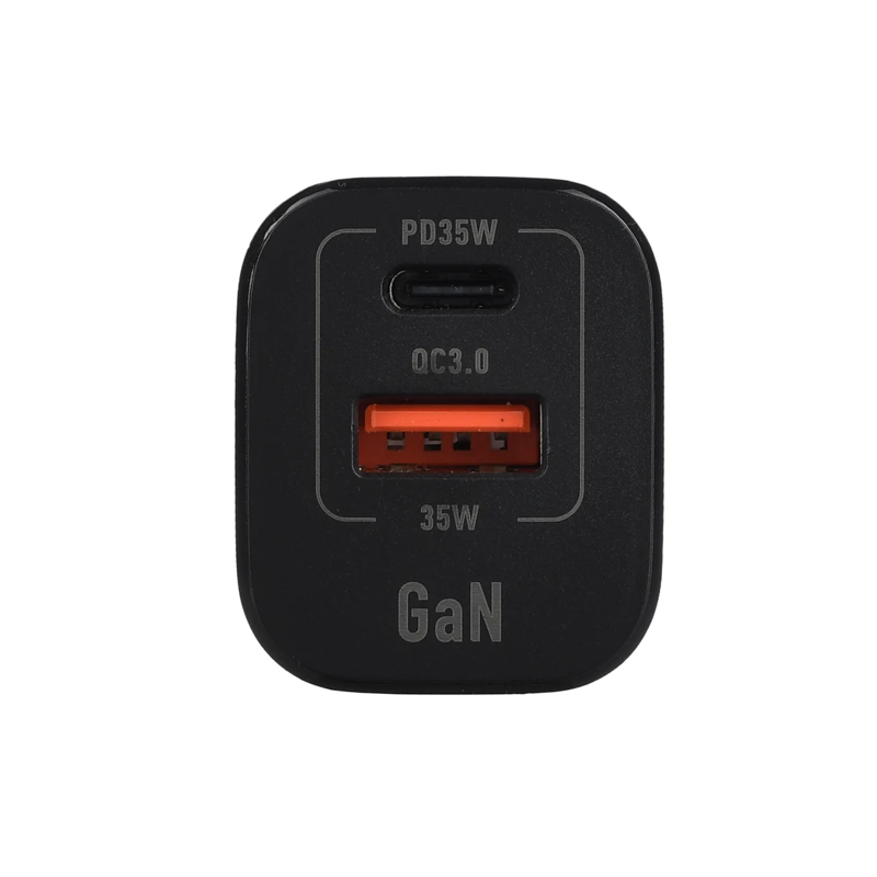 Сетевое З/У GoPower GPQC09 1USB+1Type-C 35W QC3.0 GAN черный арт. 00-00028403
