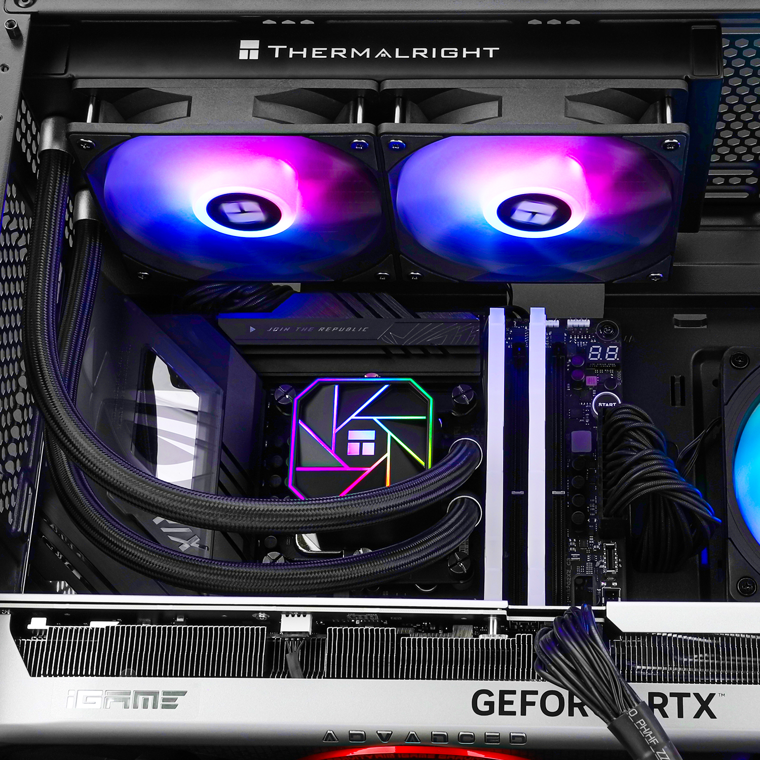 Система водяного охлаждения Thermalright Aqua Elite 240 V3 ARGB Soc-AM5/AM4/1151/1200/2066/1700 черный 4-pin 25.6dB Al Ret (A-ELITE-BL-240-ARGB-V3)