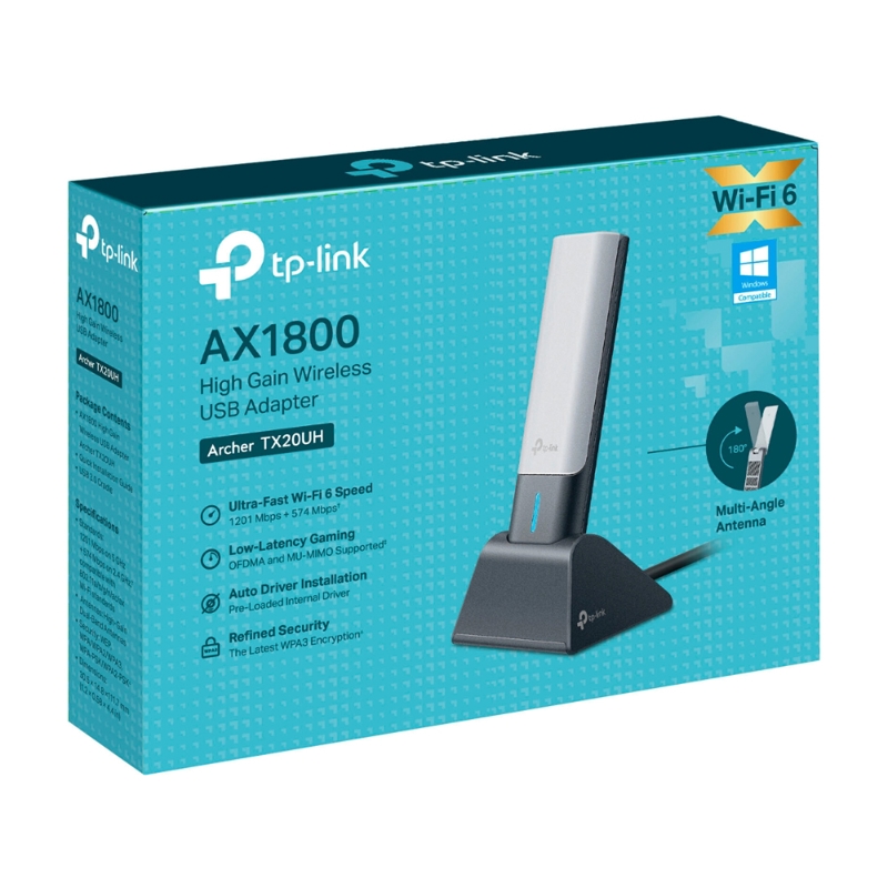 TP-Link Archer TX20UH Двухдиапазонный USB-адаптер высокого усиления с поддержкой Wi-Fi AX1800