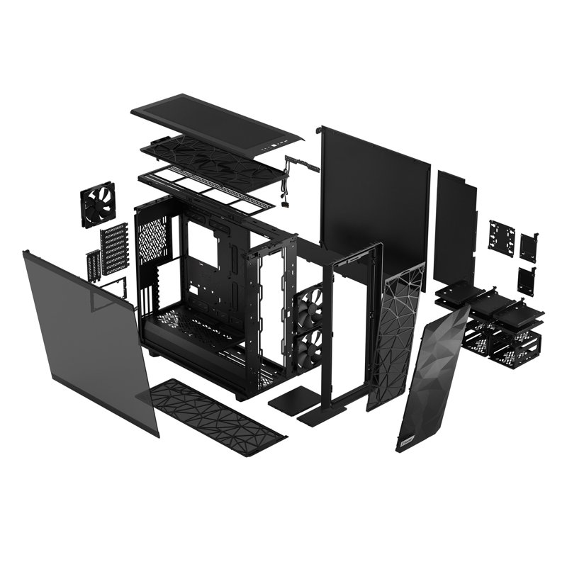 Fractal Design Case Meshify 2 XL Black, Light Tempered Glass