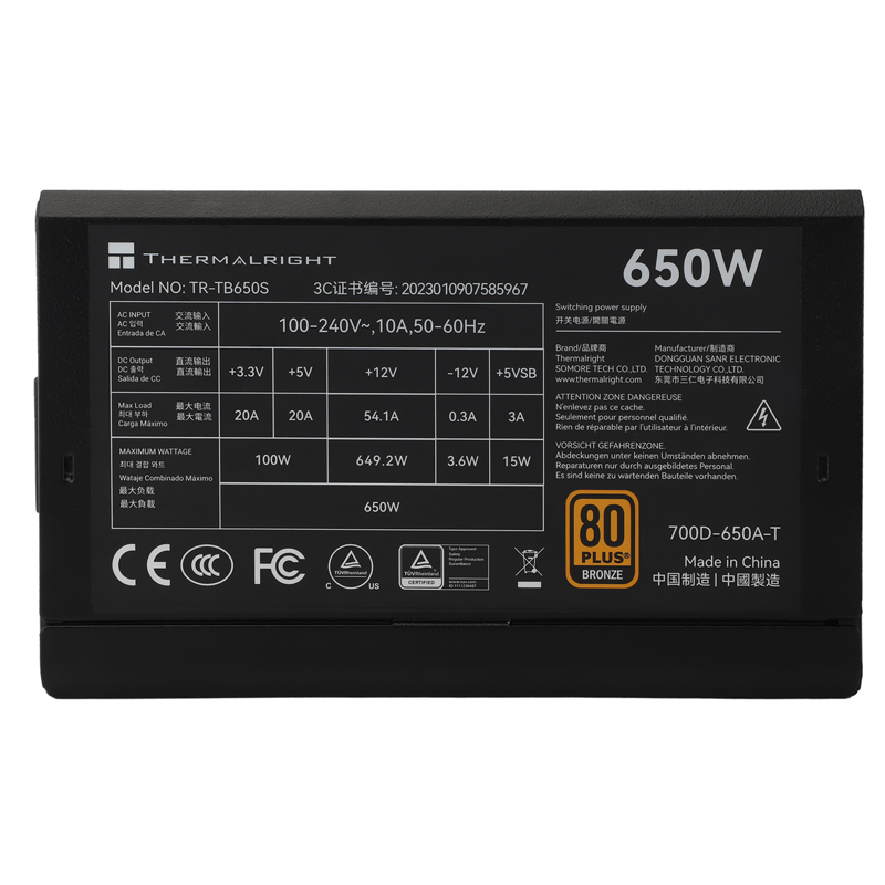 Thermalright TR-TB650S 650W 80+ Bronze