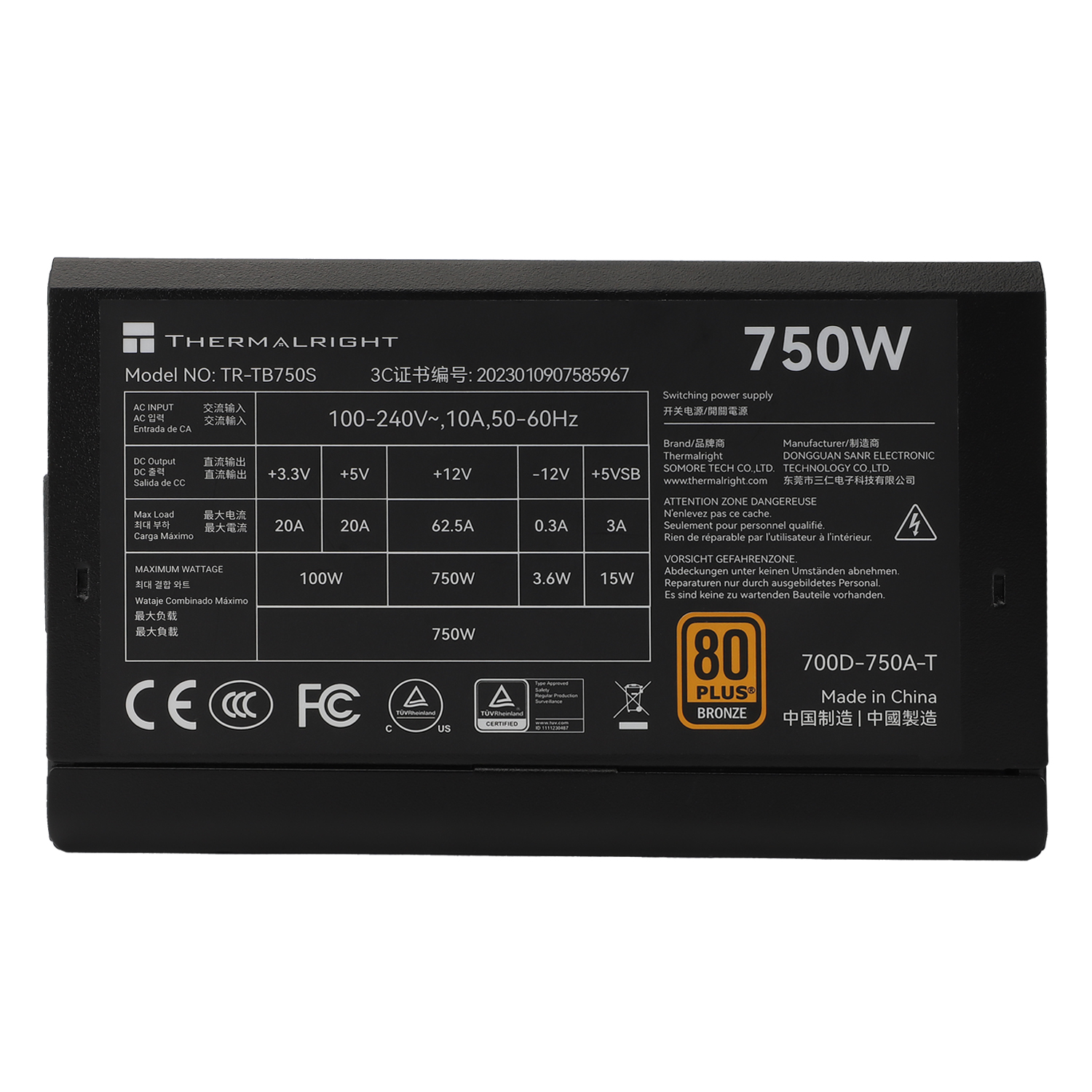 Thermalright TR-TB750S 750W 80+ Bronze