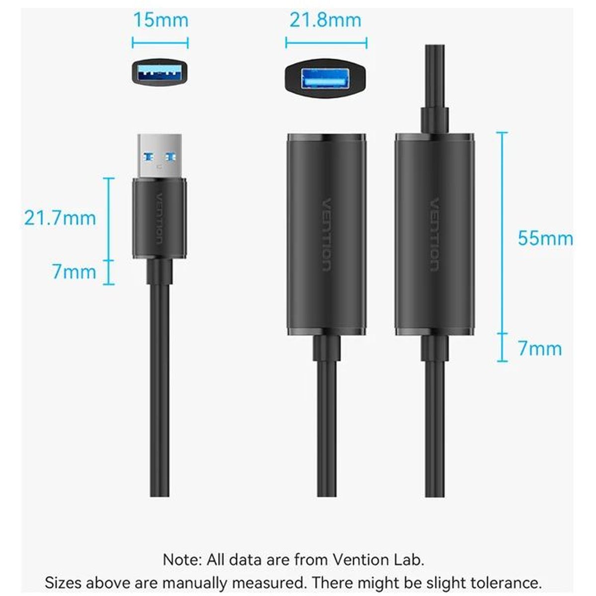 Активный кабель-удлинитель Vention CBMBL USB 3.0 AM/AF с усилителем - 10м