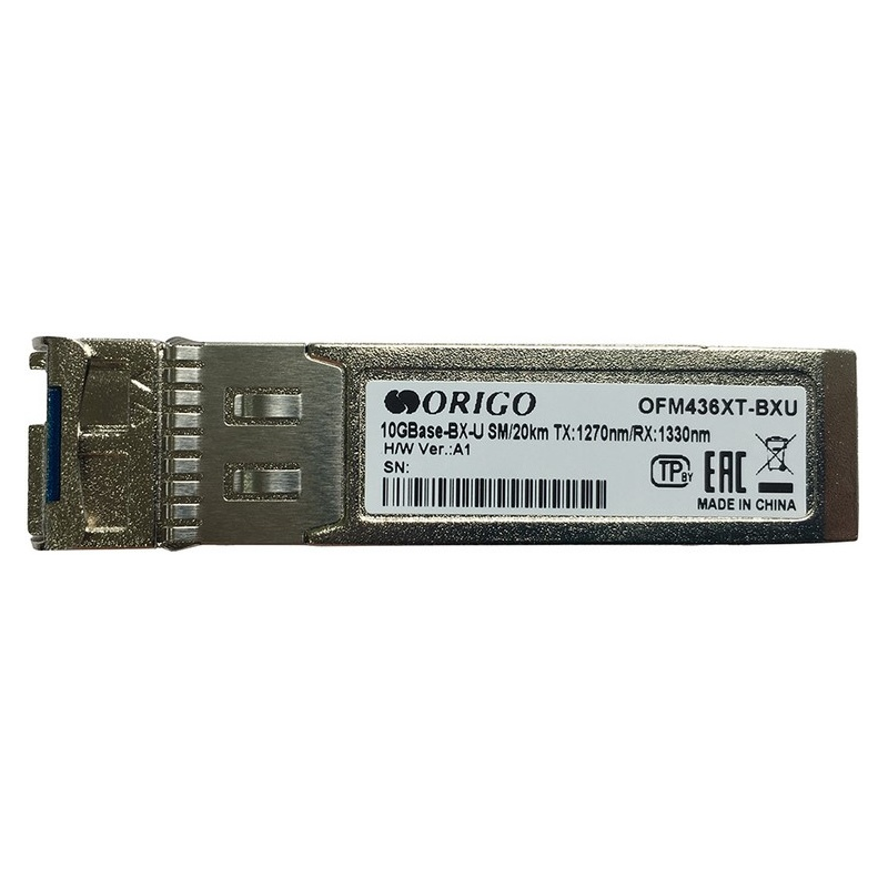 SFP-трансивер ORIGO WDM трансивер SFP+, 10GBase-BX-U (Simplex LC), Tx:1270 нм, Rx:1330 нм, для одномодового кабеля, до 20 км арт. OFM436XT-BXU/20KM/A1A