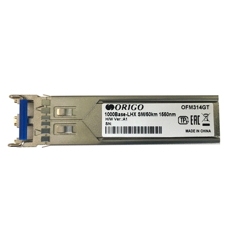 SFP-трансивер ORIGO SFP-трансивер, 1000Base-LHX (Duplex LC), 1550 нм, для одномодового кабеля, до 50 км