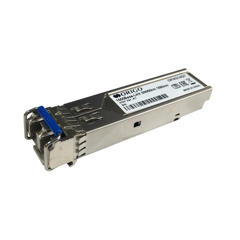 SFP-трансивер ORIGO SFP-трансивер, 1000Base-LHX (Duplex LC), 1550 нм, для одномодового кабеля, до 50 км арт. OFM314GT/A1A