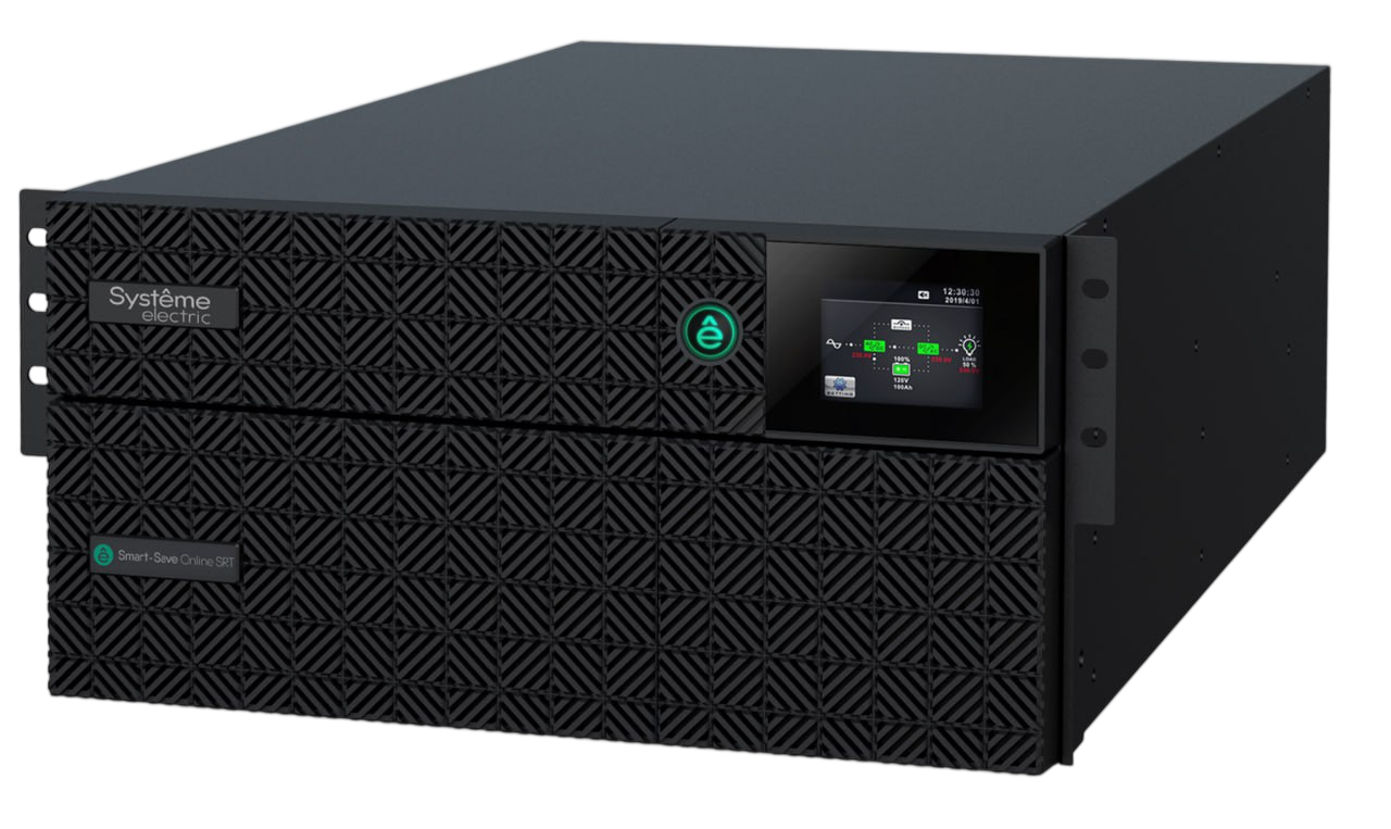 Systeme Electric Smart-Save Online SRT, 5000VA/5000W, On-Line, Extended-run, Rack 2U+3U(Tower convertible), LCD, 6xC13, 4xC19, USB, RS-232, Pre-Inst. Web/SNMP арт. SRTSE5KRTXLIEC-NC