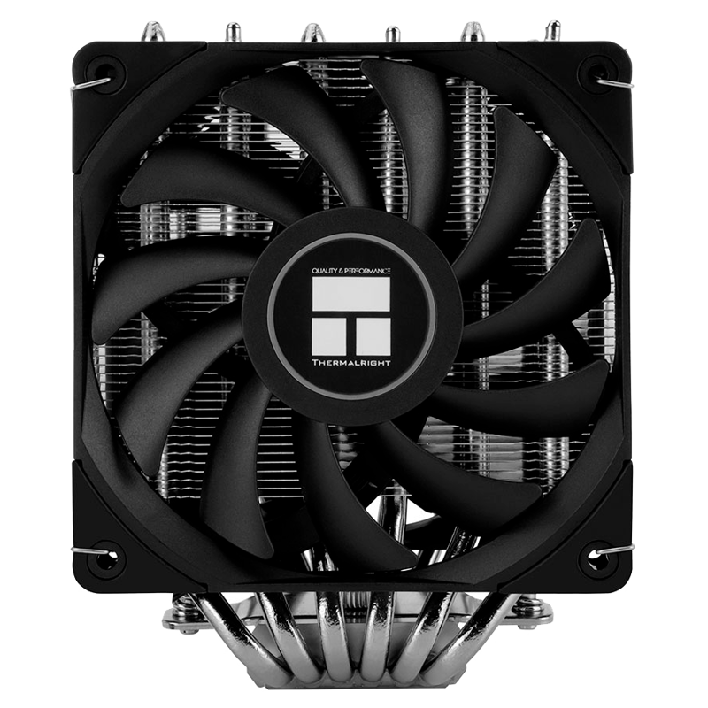 Устройство охлаждения(кулер) Thermalright Royal Knight 120 Soc-AM5/AM4/1200/1700/1851 серебристый/черный 4-pin 28.4dB Al+Cu Ret (RK120)