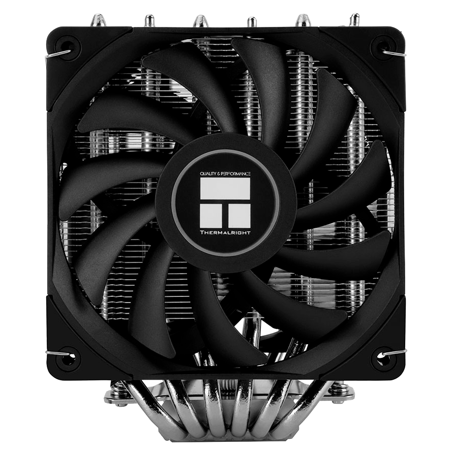 Устройство охлаждения(кулер) Thermalright Royal Knight 120 Soc-AM5/AM4/1200/1700/1851 серебристый/черный 4-pin 28.4dB Al+Cu Ret (RK120)