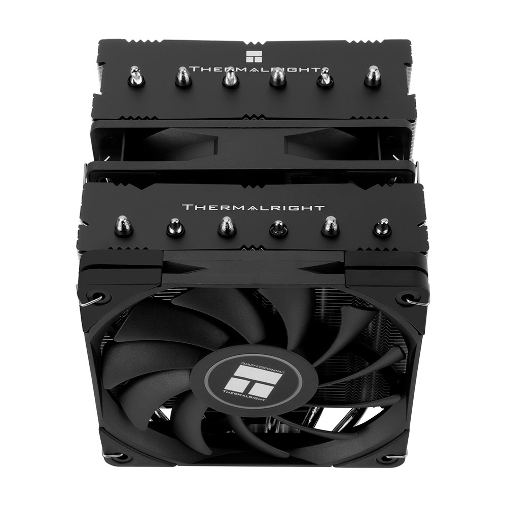 Устройство охлаждения(кулер) Thermalright Royal Knight 120 Soc-AM5/AM4/1200/1700/1851 серебристый/черный 4-pin 28.4dB Al+Cu Ret (RK120)