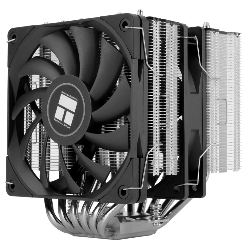 Устройство охлаждения(кулер) Thermalright Royal Knight 120 SE Soc-AM5/AM4/1200/1700/1851 серебристый/черный 4-pin 25.6dB Al+Cu Ret (RK120-SE)
