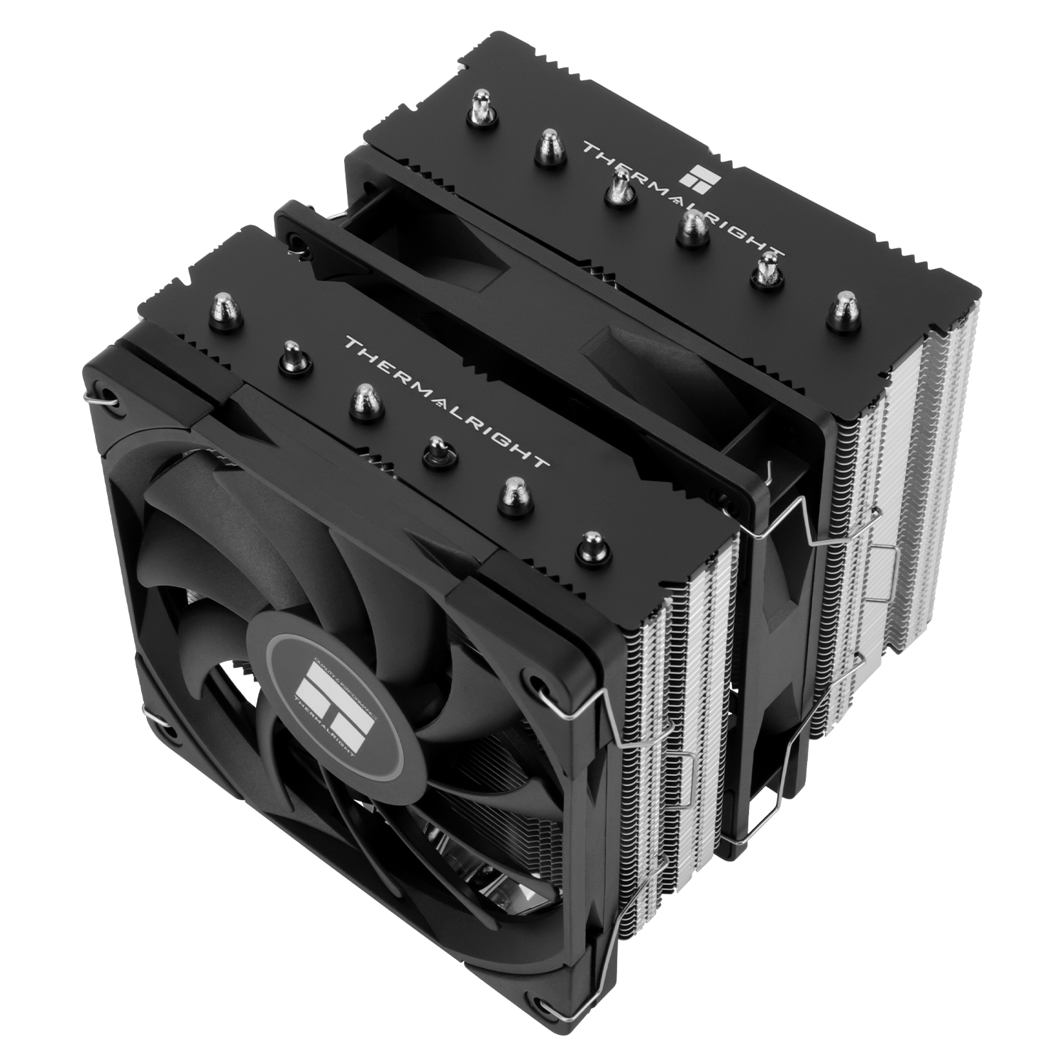 Устройство охлаждения(кулер) Thermalright Royal Knight 120 SE Soc-AM5/AM4/1200/1700/1851 серебристый/черный 4-pin 25.6dB Al+Cu Ret (RK120-SE)
