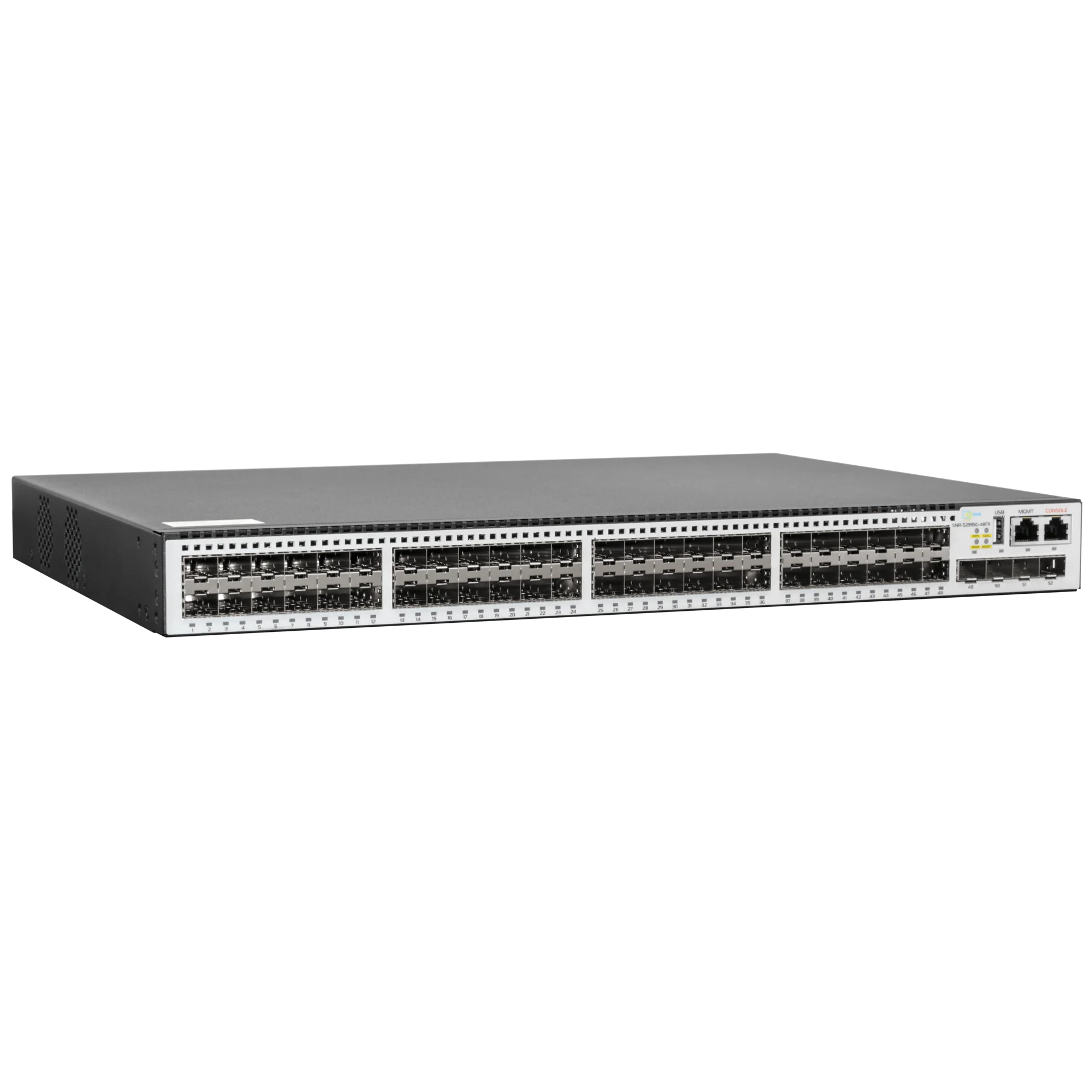 SNR SNR-S2995G-48FX Управляемый коммутатор уровня 3, 48 портов 100/1000Base-X SFP, 4 порта 1/10G SFP+, VSF HA, встроенный БП ~220V AC, RPS 12V DC