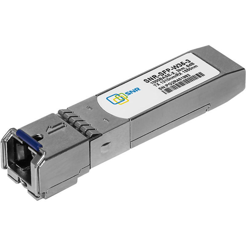 SNR SNR-SFP-W35-3-I Одноволоконный модуль, SFP WDM 1000Base-BX, разъем SC, рабочая длина волны Tx/Rx: 1310/1550нм, дальность до 3км (6dB), с поддержкой функции DDM