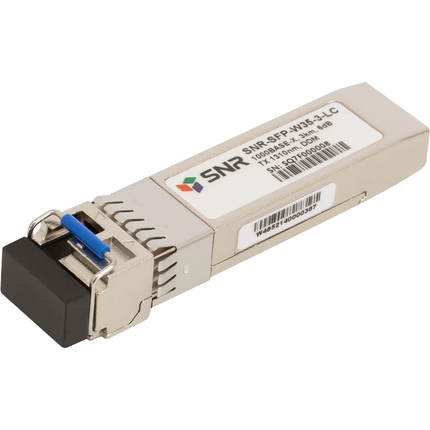 SNR SNR-SFP-W35-3-LC Одноволоконный модуль, SFP WDM 1000Base-BX, разъем LC, рабочая длина волны Tx/Rx: 1310/1550нм, дальность до 3км (6dB), с поддержкой функции DDM