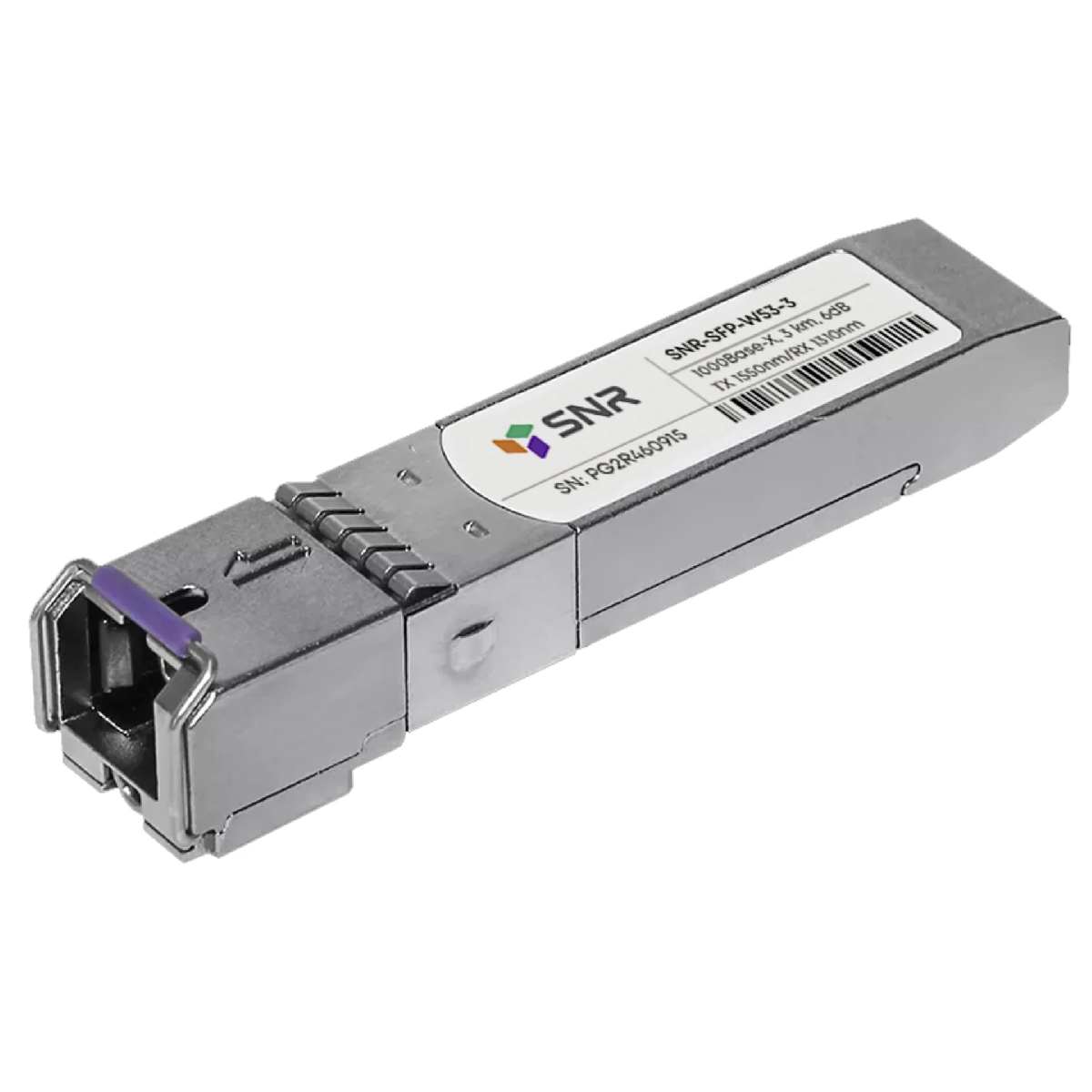 SNR SNR-SFP-W53-3-I Одноволоконный модуль, SFP WDM 1000Base-BX, разъем SC, рабочая длина волны Tx/Rx: 1550/1310нм, дальность до 3км (6dB), с поддержкой функции DDM