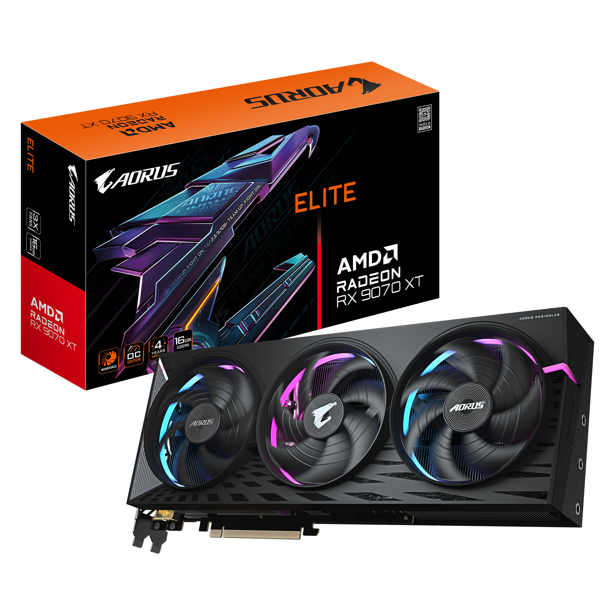 Видеокарта GIGABYTE GV-R9070XTAORUS E-16GD