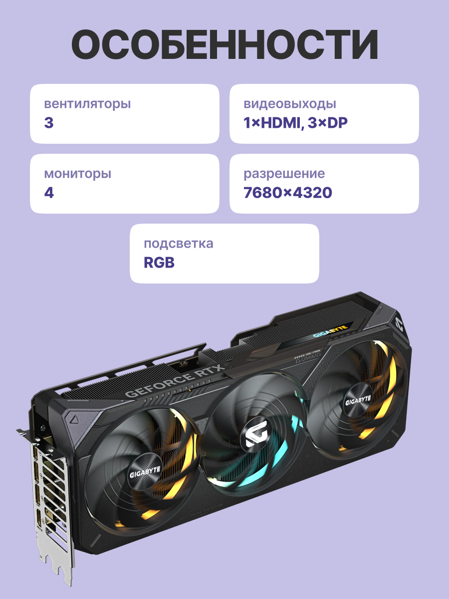 GIGABYTE GV-N5080GAMING OC-16 арт. GV-N5080GAMING OC-16GD