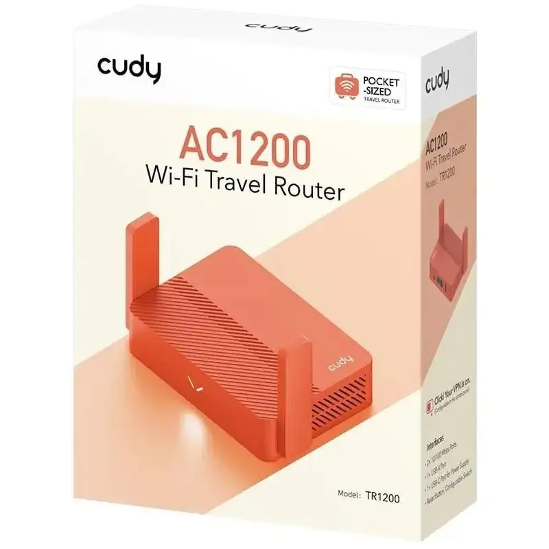 Роутер Cudy TR1200 AC1200 10/100/1000BASE-TX красный
