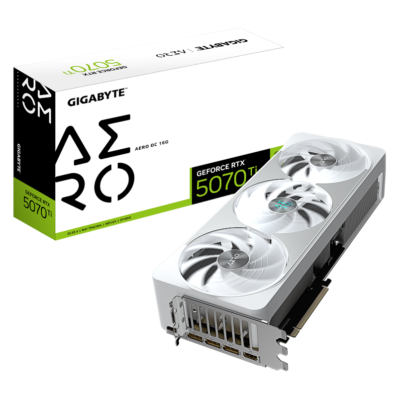 Gigabyte GV-N507TAERO OC-16GD RTX5070Ti AERO OC 16GB GDDR7 256bit 3xDP HDMI 3FAN RTL