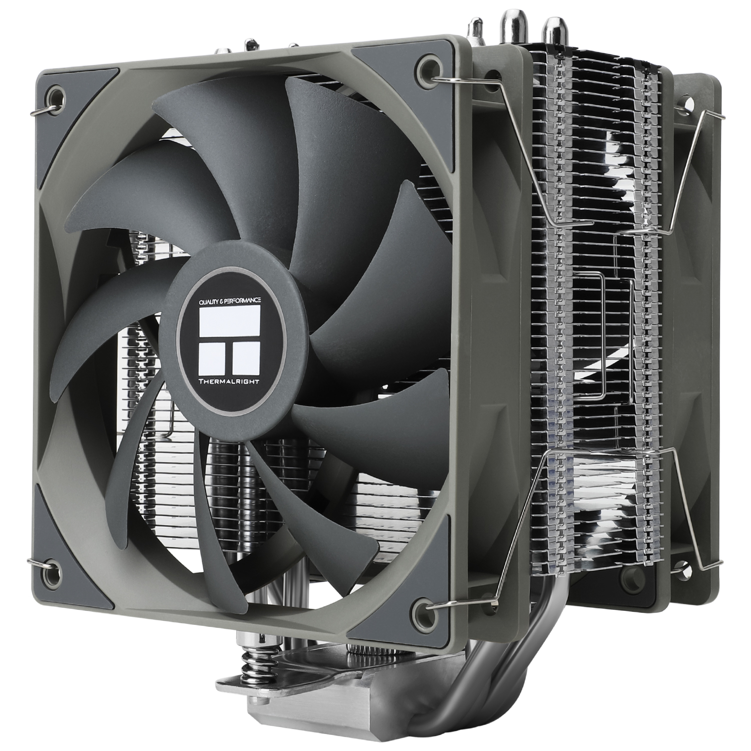 Устройство охлаждения(кулер) Thermalright Assassin Spirit 120 Plus V2 Soc-AM5/AM4/1200/1700/1851 серый 4-pin 25.6dB Al+Cu 500gr Ret (AS120-V2-PLUS)