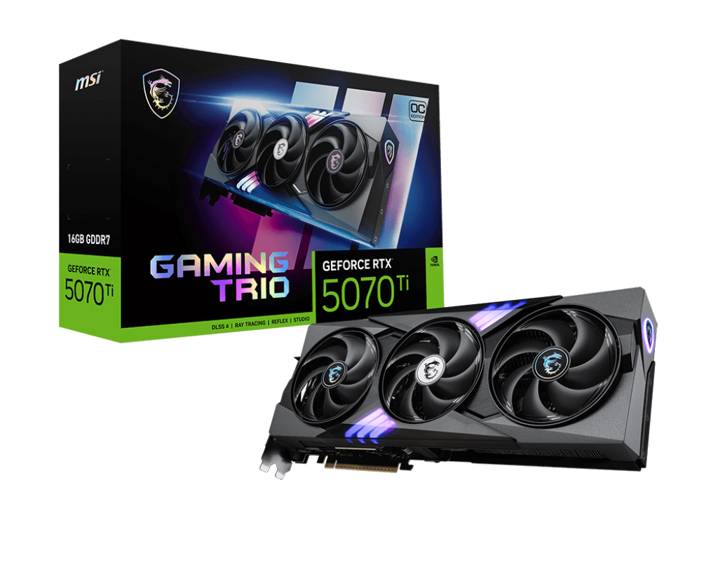 MSI GeForce RTX 5070 Ti арт. GeForce RTX 5070 Ti 16G GAMING TRIO OC