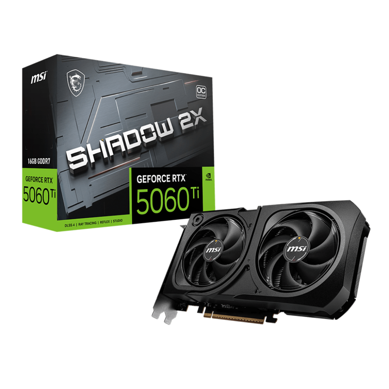 MSI GeForce RTX 5060 Ti 16G SHADOW 2X OC PLUS