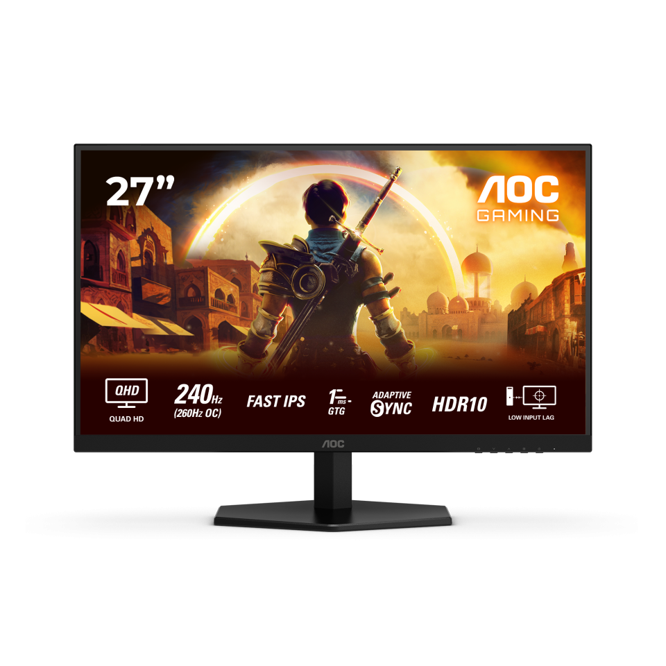 LCD AOC 27" Q27G42ZE {IPS 2560x1440 240Hz/260Hz(OC) 1ms 178/178 300cd 1000:1 8bit HDR10 HDMI2.0 DisplayPort1.4 VESA}