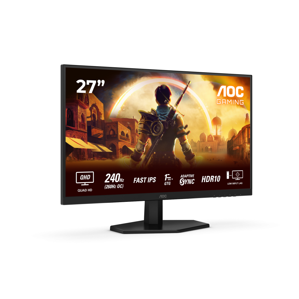 LCD AOC 27" Q27G42ZE {IPS 2560x1440 240Hz/260Hz(OC) 1ms 178/178 300cd 1000:1 8bit HDR10 HDMI2.0 DisplayPort1.4 VESA}
