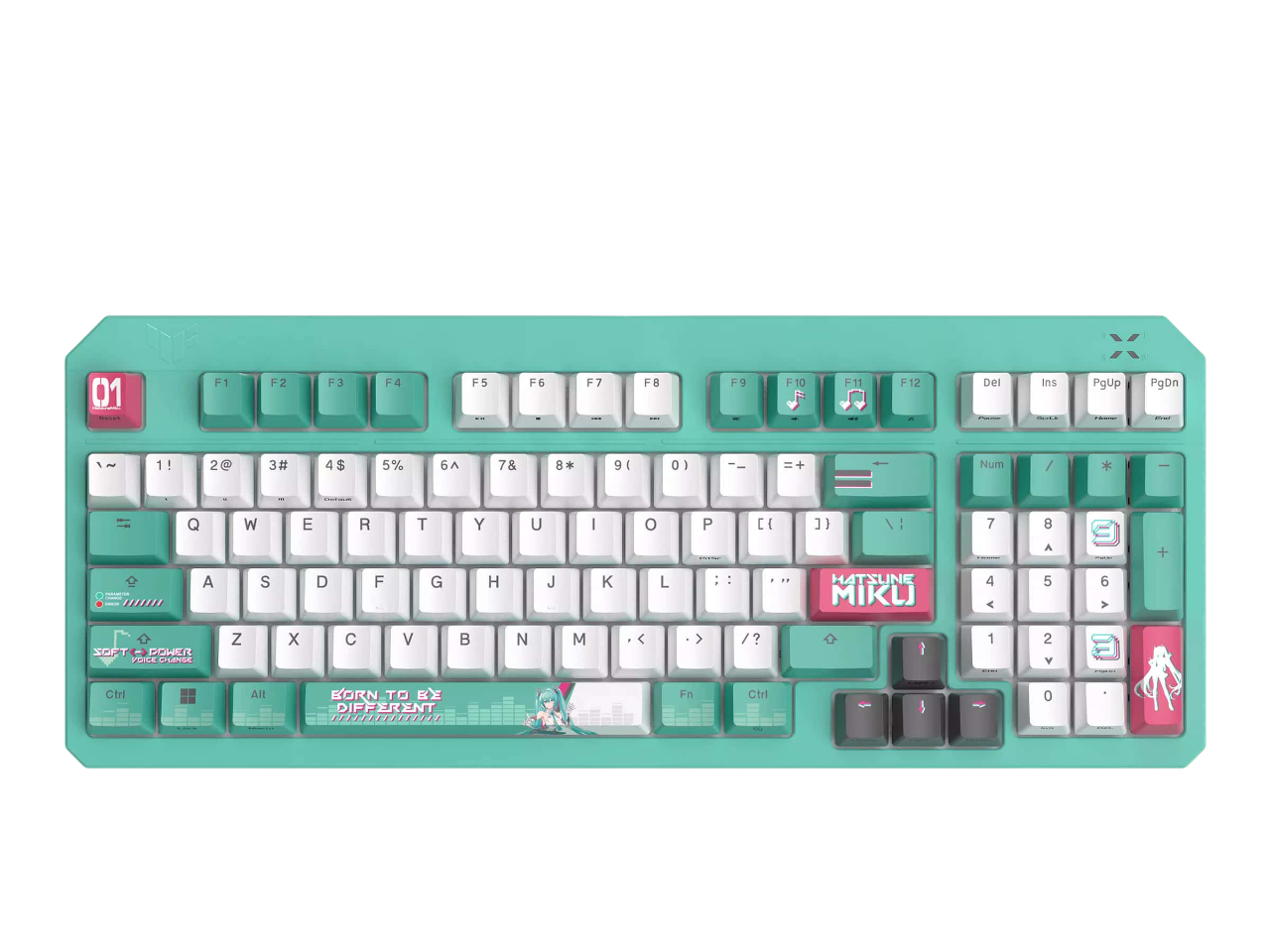 Клавиатура ASUS RA09 TUF GAMING K3 GEN II MIKU/RD/RU/PBT (90MP0460-BKRA30)
