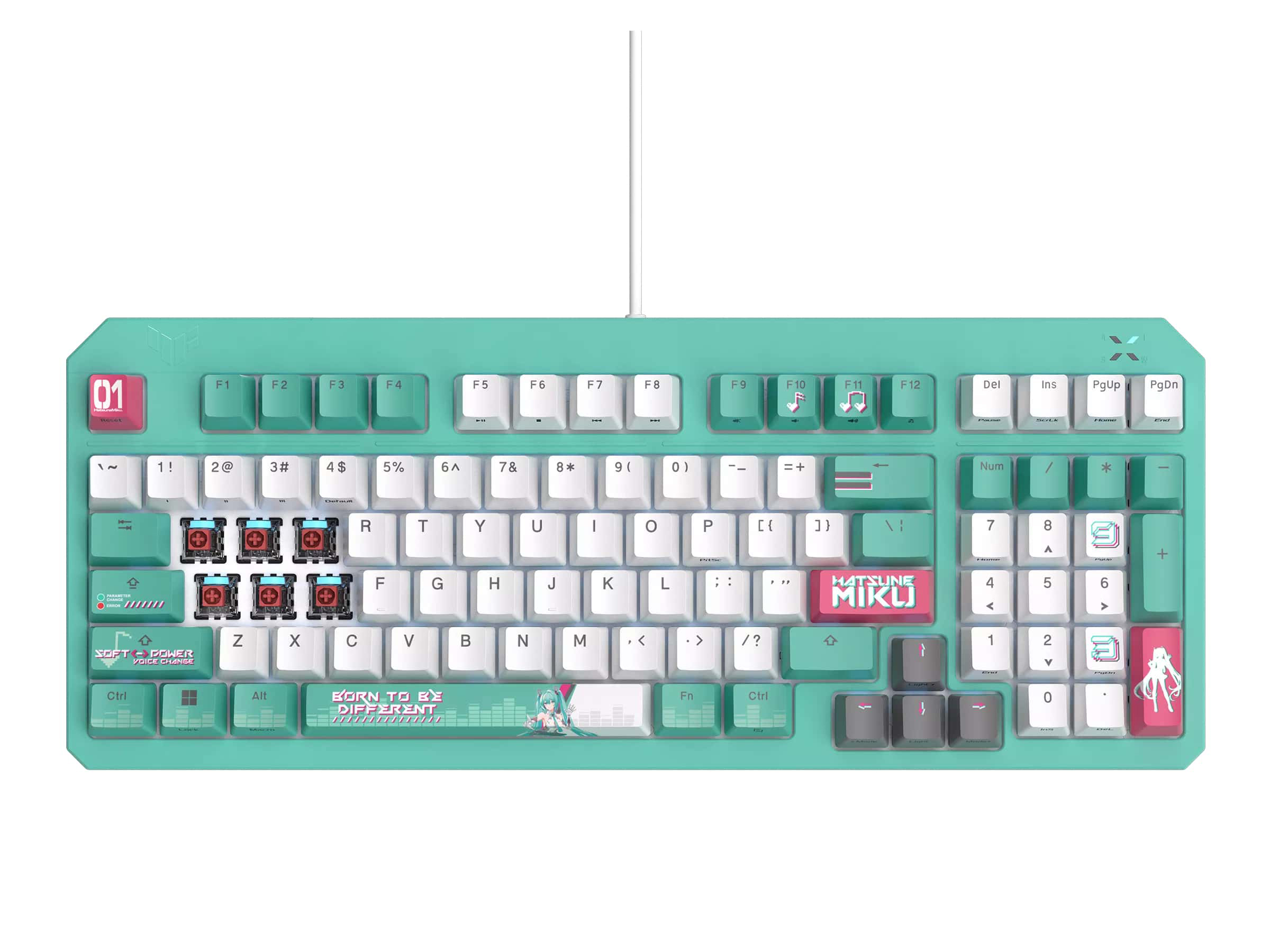 Клавиатура ASUS RA09 TUF GAMING K3 GEN II MIKU/RD/RU/PBT (90MP0460-BKRA30)