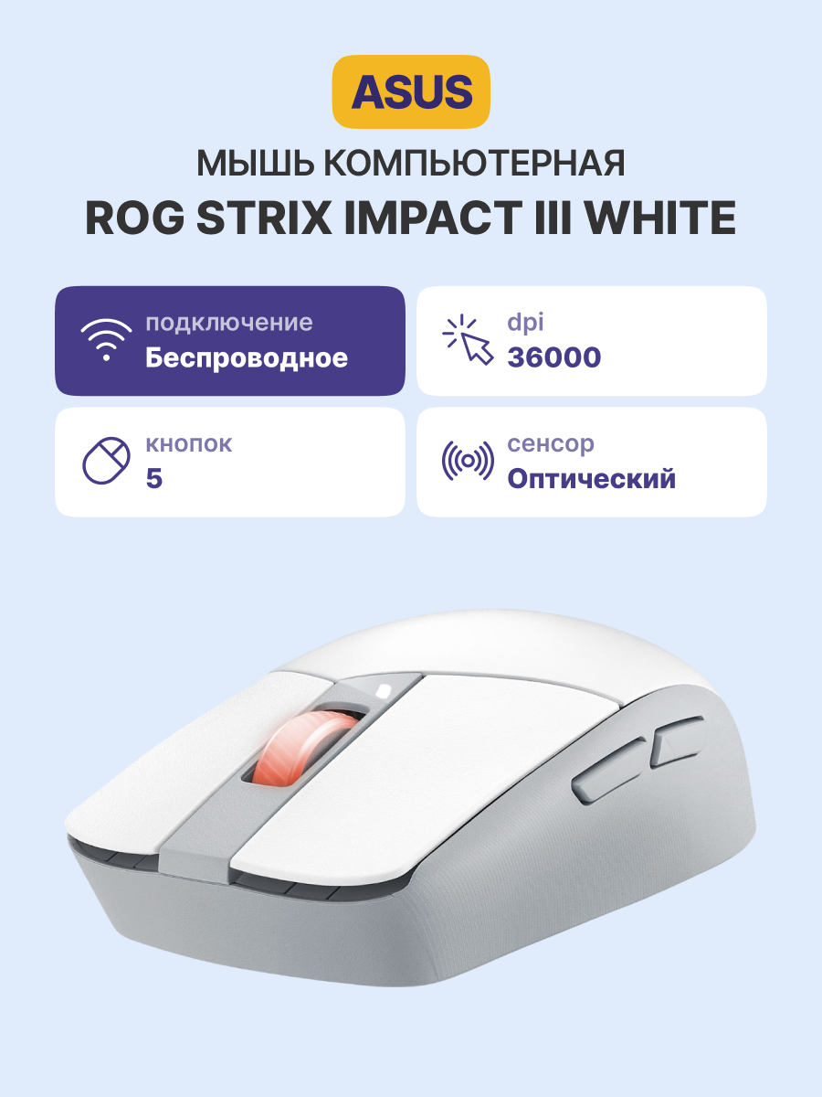 ASUS P520 ROG STRIX IMPACT III WL/WHT (90MP03D0-BMUA10)