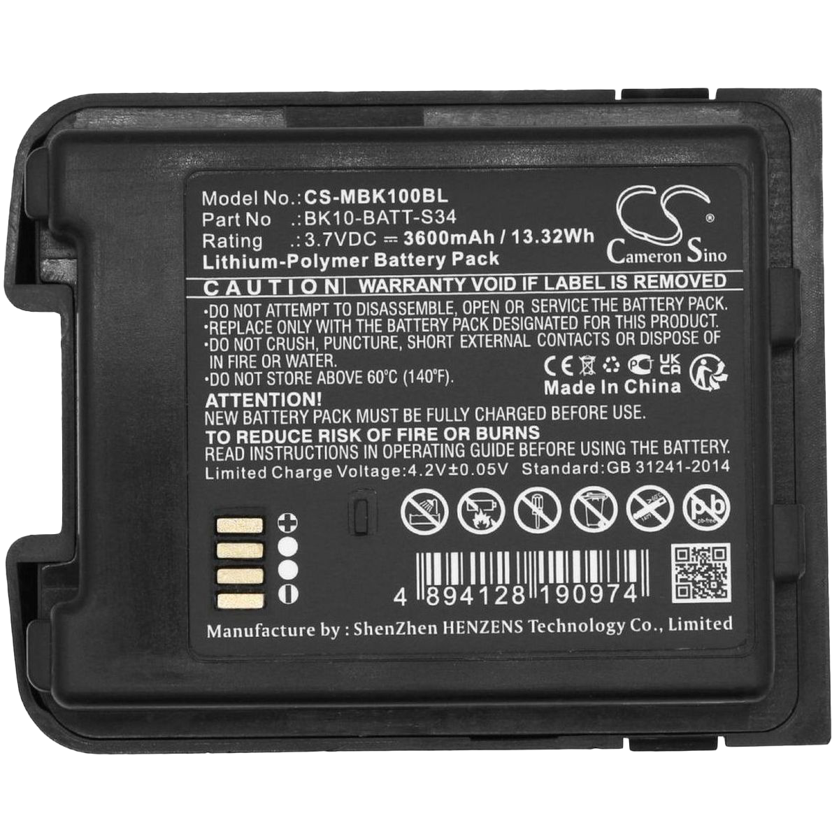 M3 Mobile BK10-BATT-S34