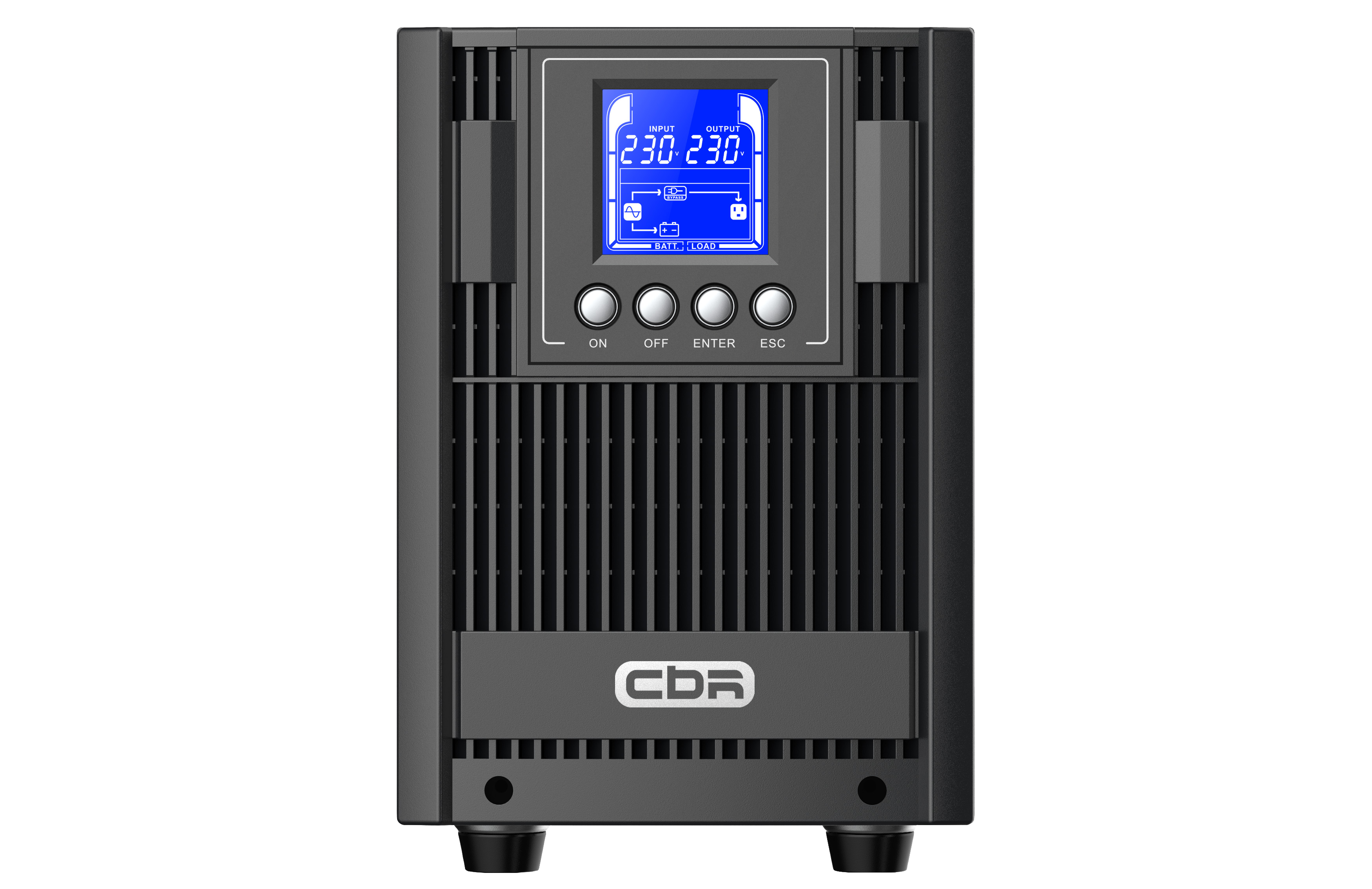 ИБП CBR ESSENCE ESN-2000 [Online 2000 VA / 2000 W, Tower, 4 x EURO, LCD, HID-USB, RS232, EPO, SNMP slot] (ESN-2KT-4F-LCHERSC) CBR Tech