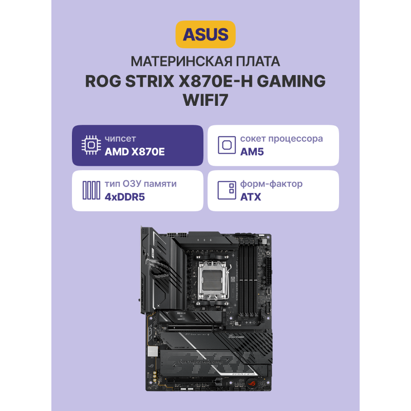 ASUS ROG STRIX X870E-H GAMING WIFI7 (90MB1M90-M0EAY0)