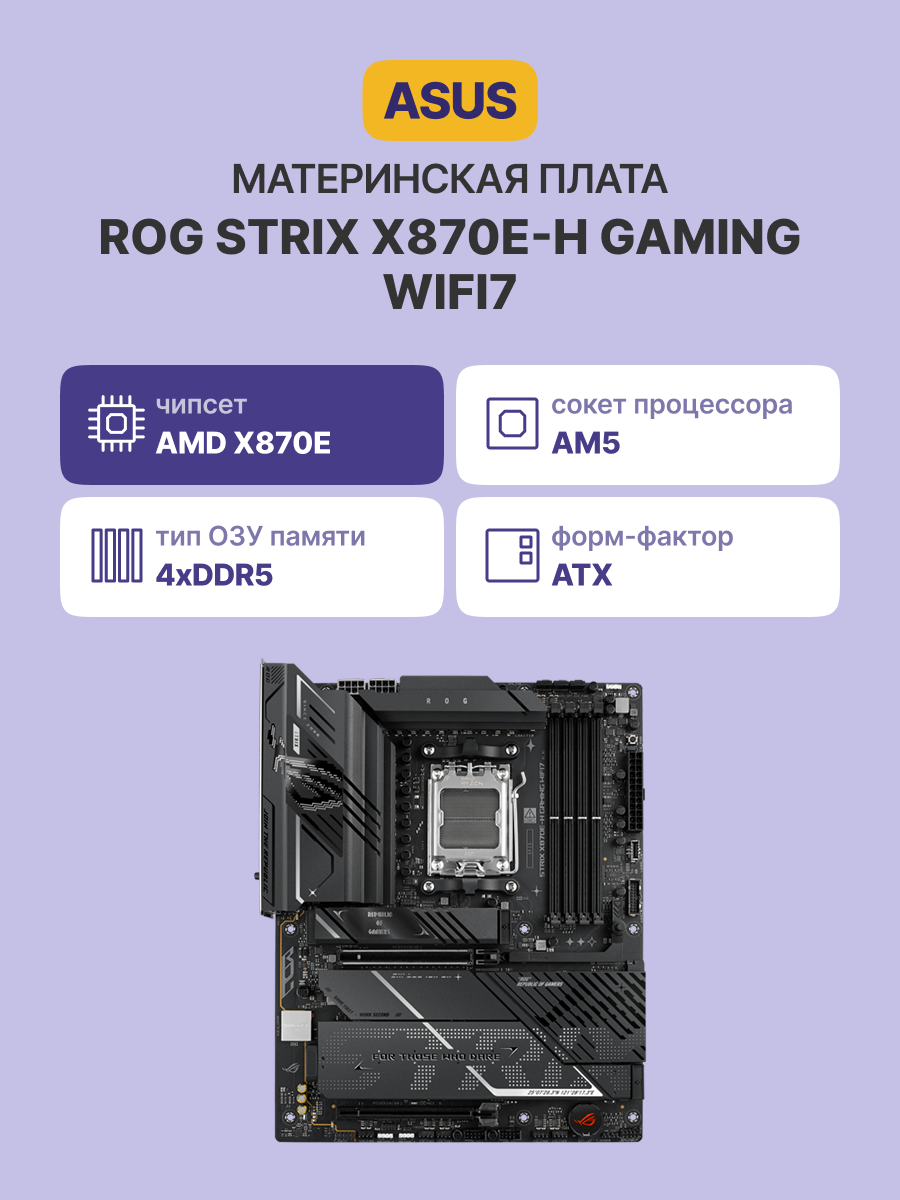 ASUS ROG STRIX X870E-H GAMING WIFI7 (90MB1M90-M0EAY0)