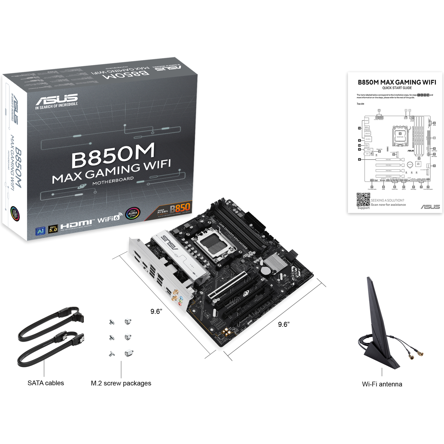Материнская плата ASUS B850M MAX GAMING WIFI арт. 90MB1LL0-M0EAY0