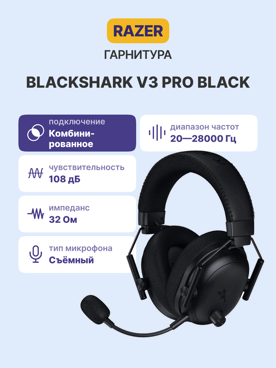 Razer BlackShark V3 Pro - Black Headset