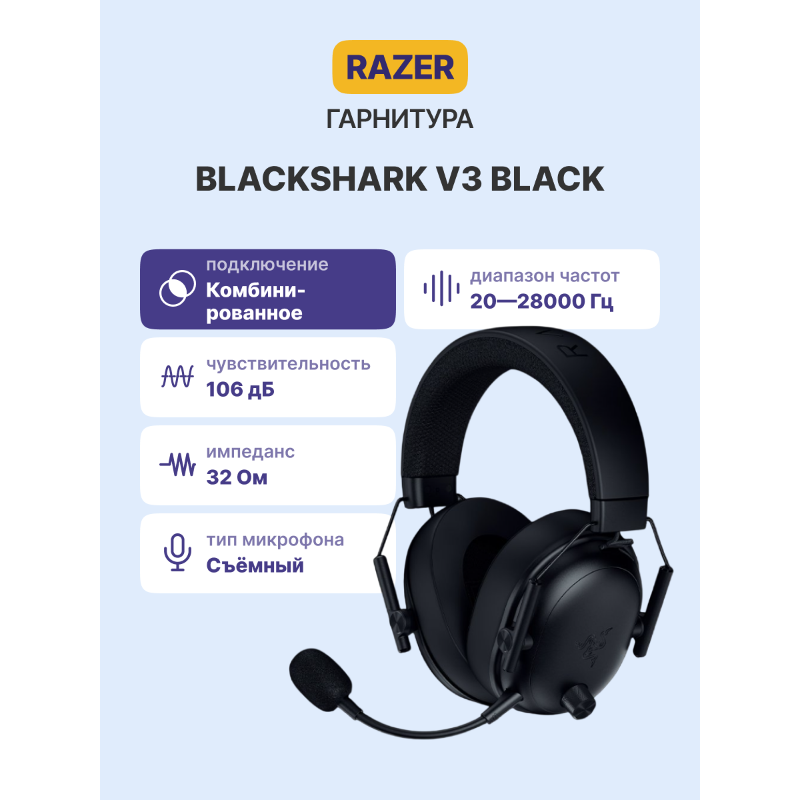 Razer BlackShark V3 - Black Headset