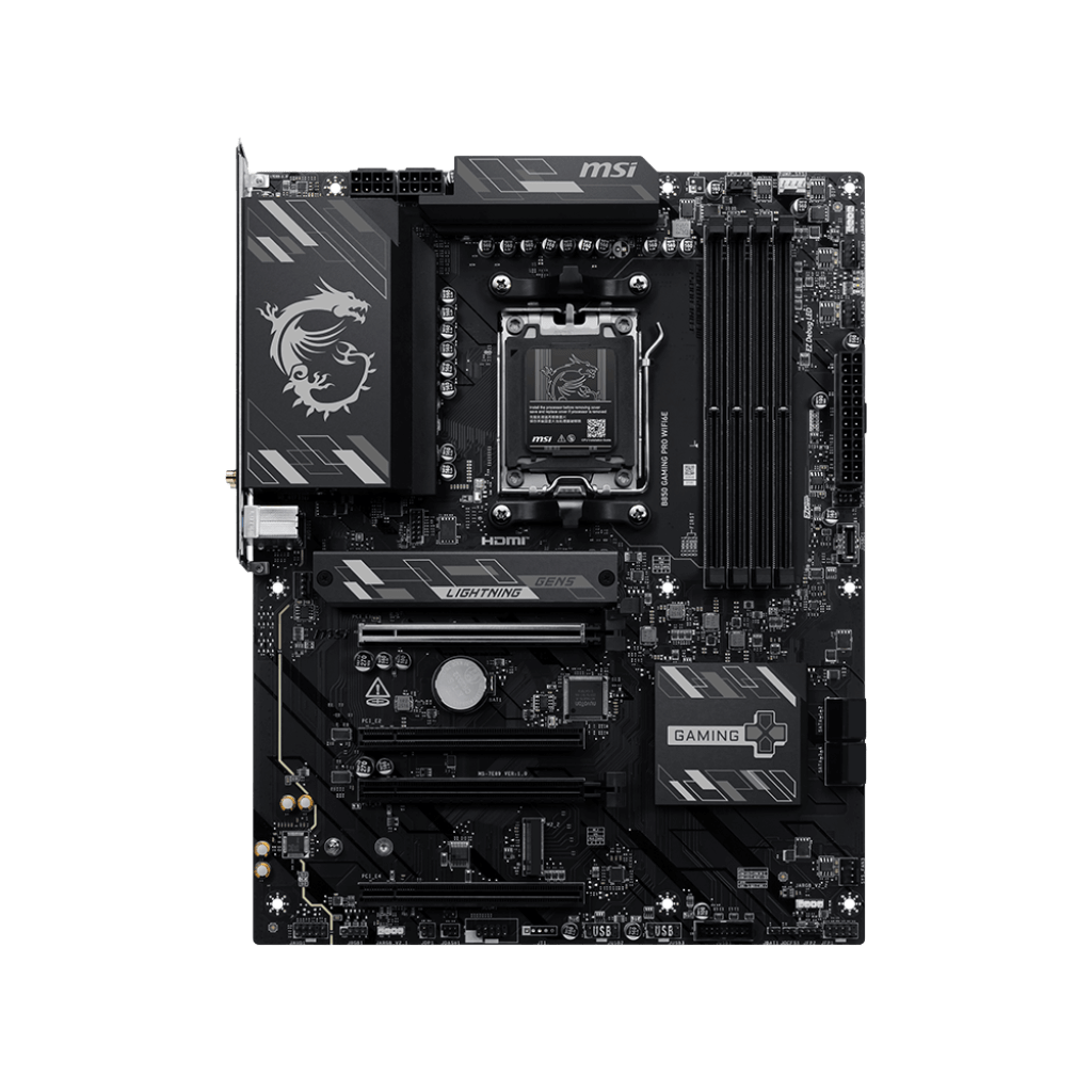 Материнская плата MSI B850 GAMING PRO WIFI6E Socket AM5 AMD B850 4xDDR5 ATX AC`97 8ch(7.1) 2.5Gg RAID+HDMI+DP