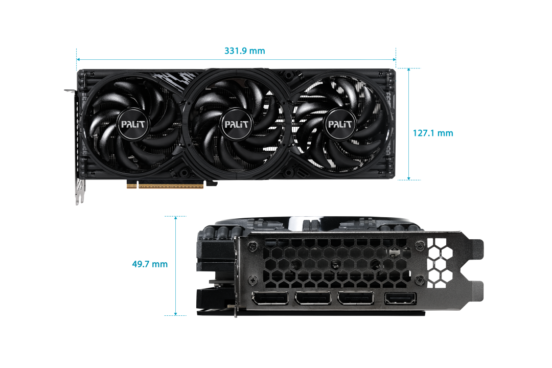 Видеокарта Palit RTX5070Ti GAMINGPRO-S OC 16GB GDDR7 256bit 3xDP HDMI 3FAN RTL (NE7507TS19T2-GB2031U)