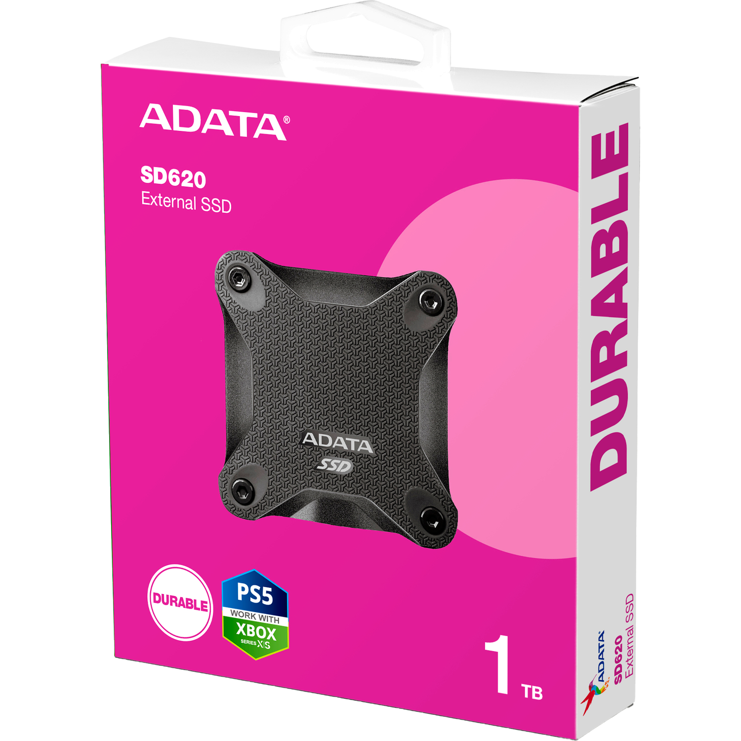 Внешний накопитель External SSD ADATA 1TB USB 3.2 Gen 2 (USB 10Gbps) R550/W480MB/s 3D NAND COLOR BOX black