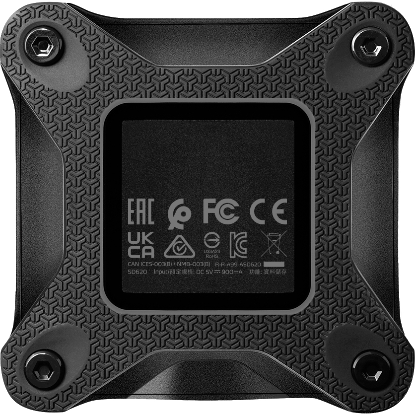 Внешний накопитель External SSD ADATA 1TB USB 3.2 Gen 2 (USB 10Gbps) R550/W480MB/s 3D NAND COLOR BOX black