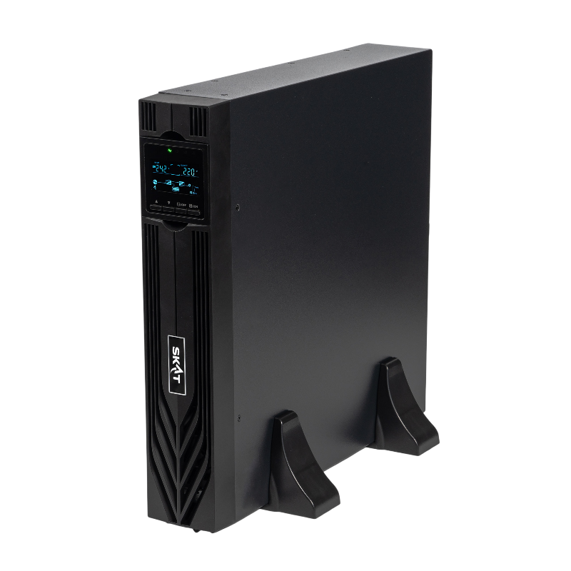 Источник бесперебойного питания  (8764) SKAT-UPS 1500-RACK-ON-3X9 P3 - ИБП 1500 Вт, On-Line, синус, встр. АКБ 36В (3x9Ач), 2хSchuko