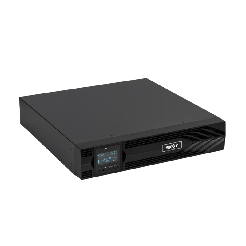 Источник бесперебойного питания (8764) SKAT-UPS 1500-RACK-ON-3X9 P3 - ИБП 1500 Вт, On-Line, синус, встр. АКБ 36В (3x9Ач), 2хSchuko Бастион