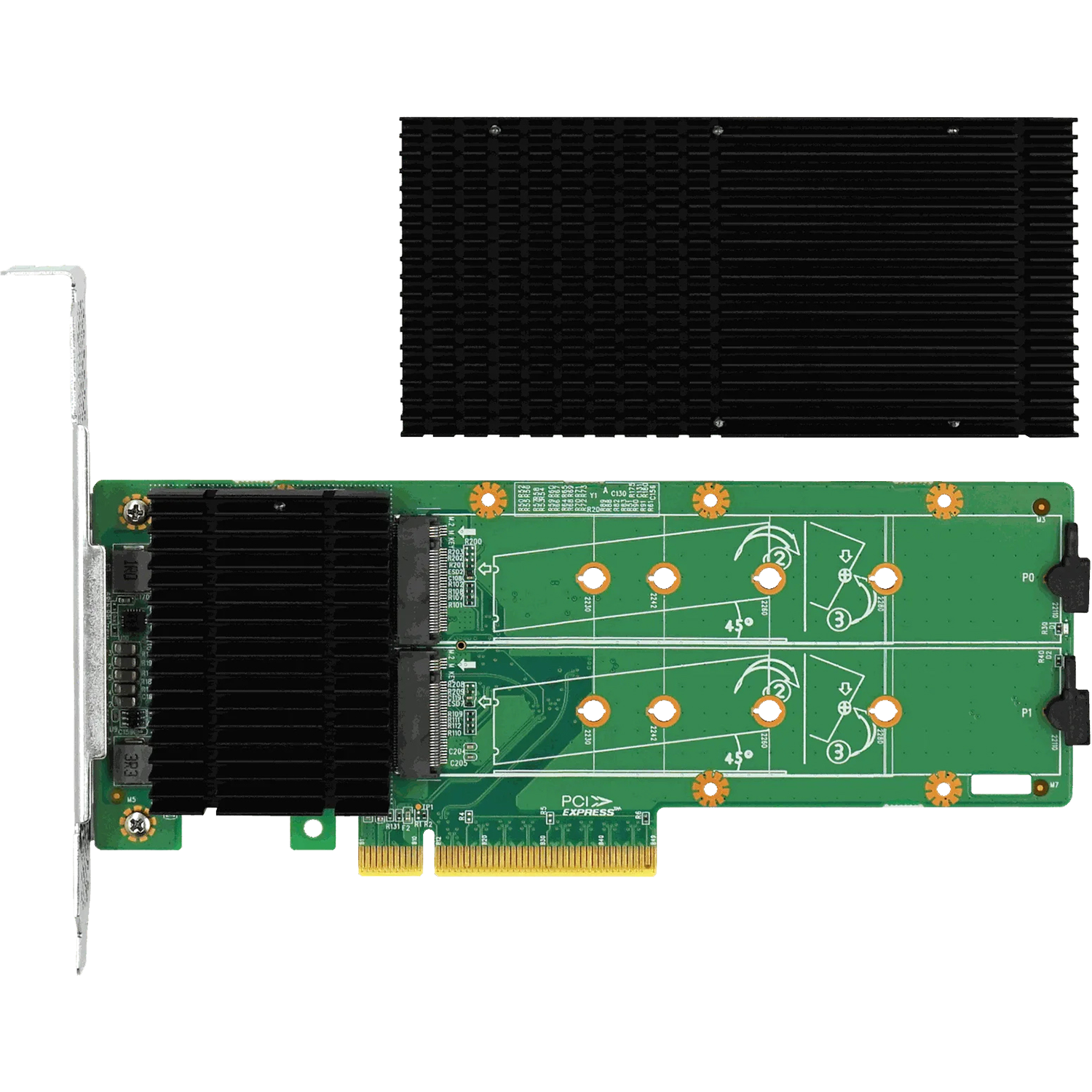 LR-Link PCIe 3.0 x8 adapter with dual M.2 NVMe slots and hardware RAID 0/1 support. арт. LRSV9310-2IR