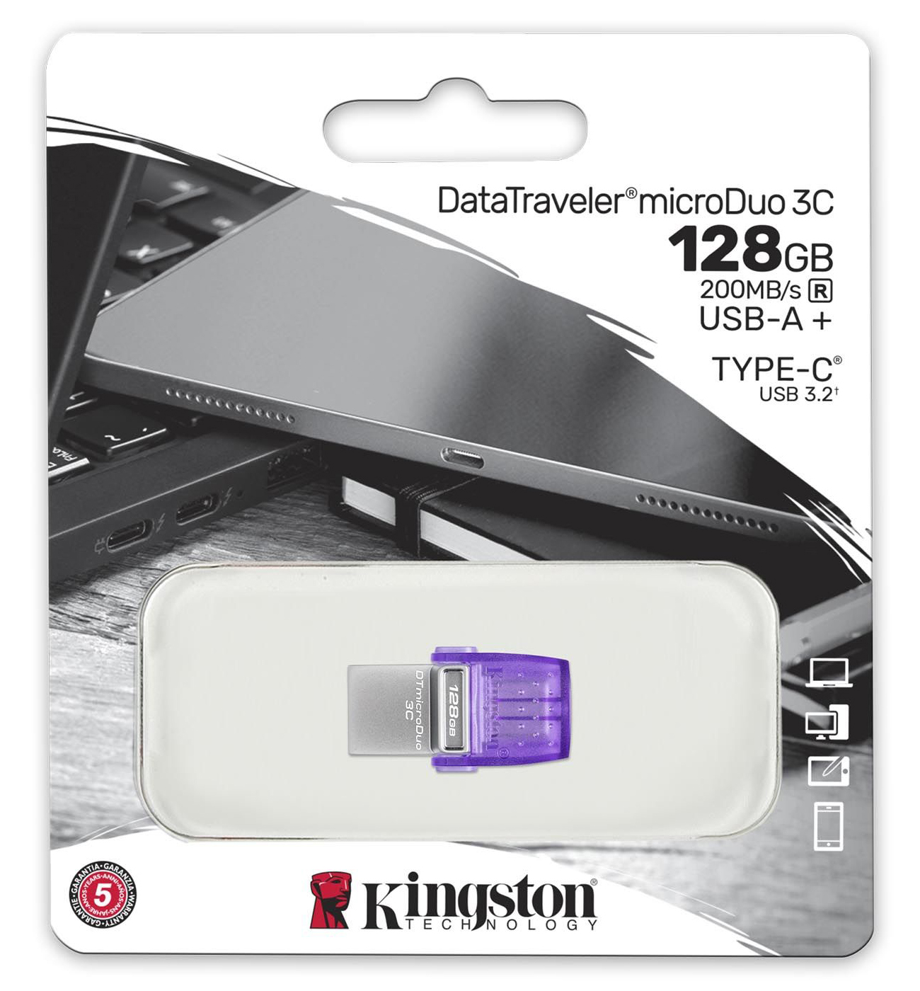 Kingston DataTraveler microDuo 3C 128GB (DTDUO3CG3/128GB)